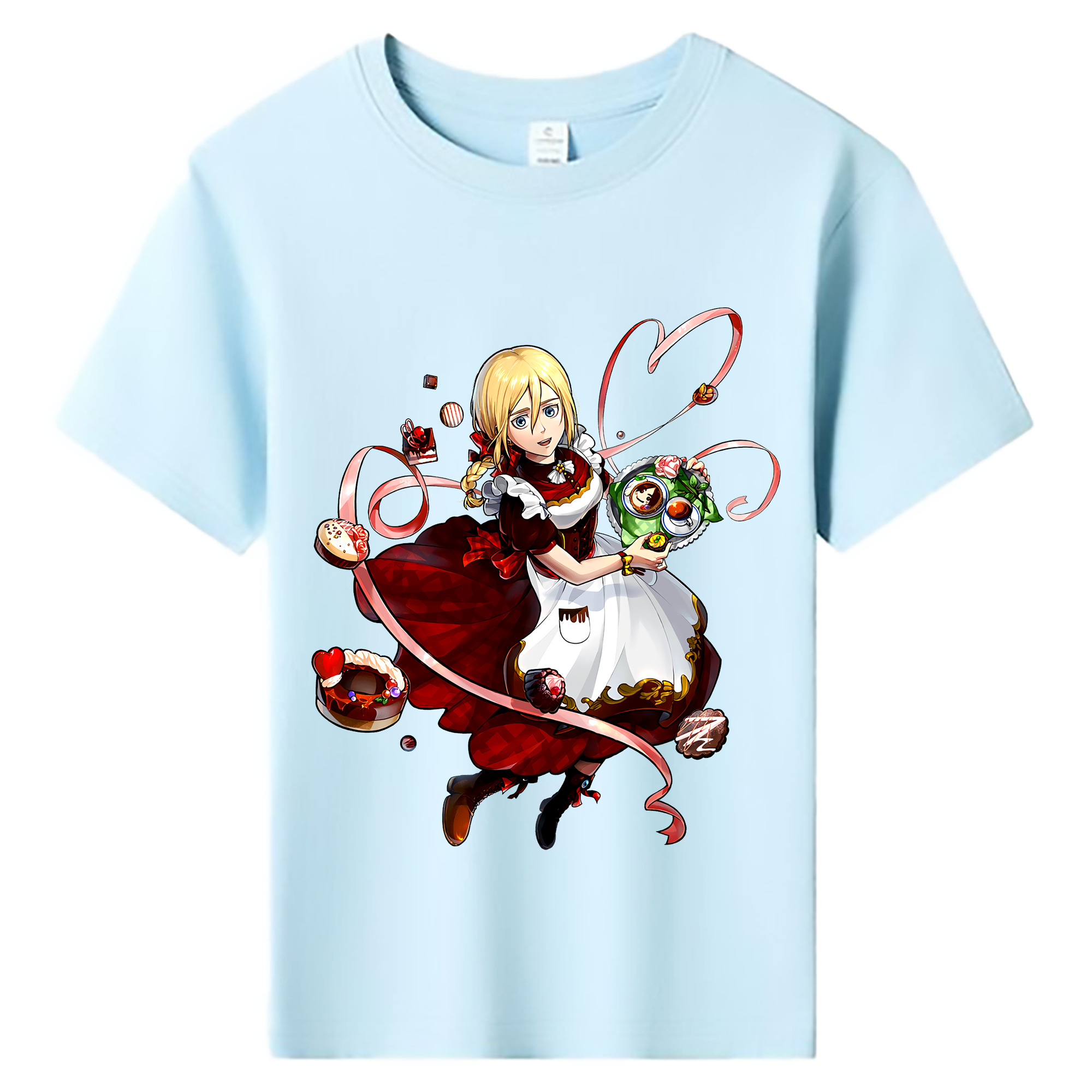 （画像用） 進撃の巨人 クリスタ·レンズ Attack on Titan Christa Lenz 綿100％キッズTシャツ（フロントプリント）